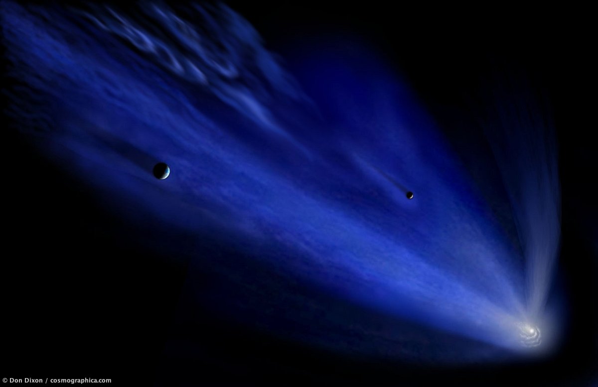 355 - Earth and Moon in Comet Tail